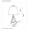 Lucide GITTA Bordslampa Krom, 1-ljuskällor