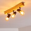Barbengo Taklampa, Takstrålkastare Trä ljus, Svart, 3-ljuskällor