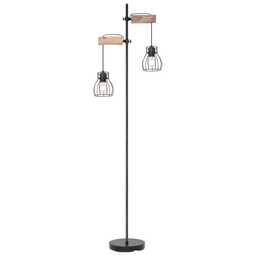 Globo MINA Golvlampa Brun, Svart, 2-ljuskällor main product photo