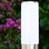 Caserta Golvlampa, gångvägslampa Färg i rostfritt stål, Vit, 1-ljuskällor