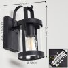 Hojer vägglampa utomhus, Vägglampa Svart, 1-ljuskällor