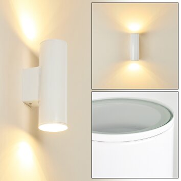 Brachy Utomhusbelysning, Vägglampa LED Vit, 2-ljuskällor
