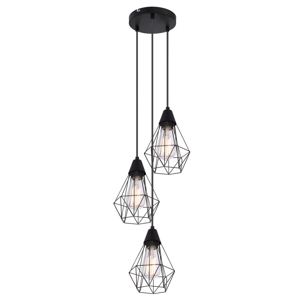 Globo ISABELLA Pendellampa Svart, 3-ljuskällor main product photo