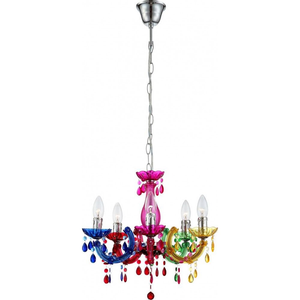 Globo CUIMBAR ljuskrona färgglada, 5-ljuskällor main product photo