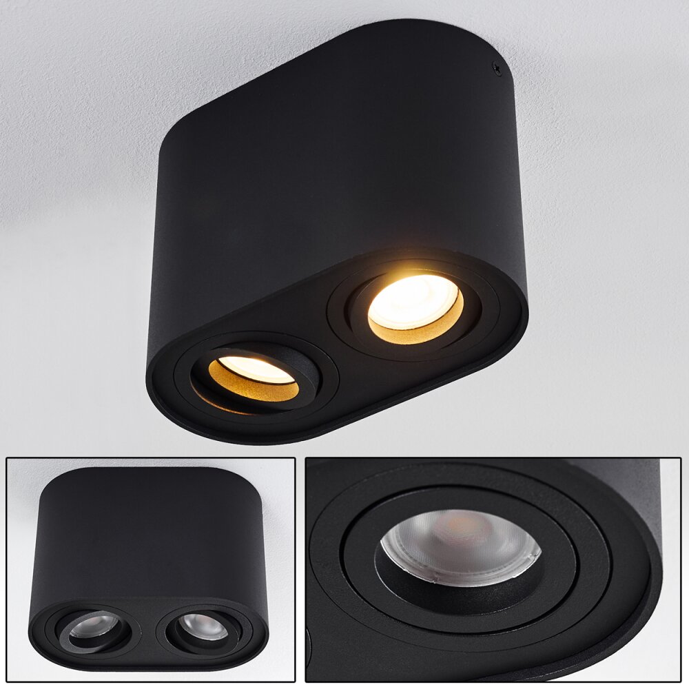 Quimper Taklampa Svart, 2-ljuskällor main product photo