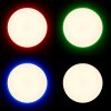 Brilliant Edna Taklampa LED Krom, 1-ljuskällor, Fjärrkontroll, Färgväxlare