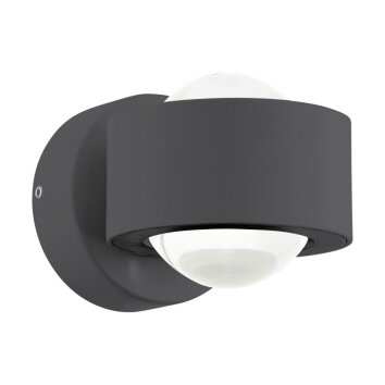 Eglo Eglo Vägglampa LED Antracit, 2-ljuskällor Eglo Eglo Vägglampa LED Antracit, 2-ljuskällor