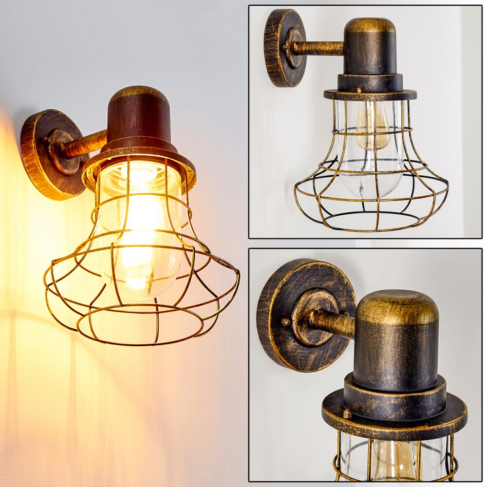 Borkan Vägglampa Brunt, guld, 1-ljuskällor main product photo