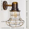 Borkan vägglampa utomhus, Vägglampa Brunt, guld, 1-ljuskällor