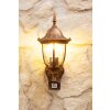 Ribadeo vägglampa utomhus, Vägglampa Brunt, guld, 1-ljuskällor, Rörelsedetektor