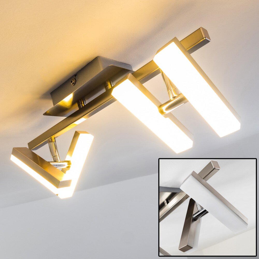 Sakami Taklampa, Takstrålkastare LED Nickel matt, 4-ljuskällor main product photo