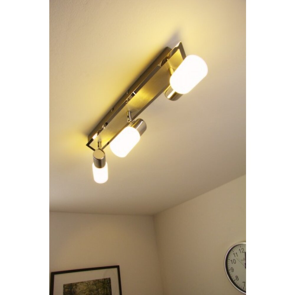 Trio CLAPTON taklampa, Taklampa, Takstrålkastare LED Aluminium, Krom, Rostfritt stål, 3-ljuskällor main product photo