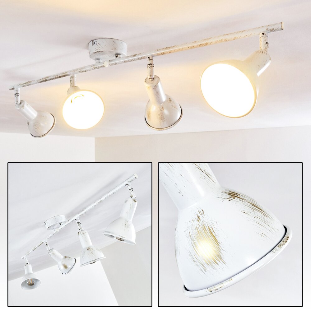 Polmak Taklampa, Takstrålkastare Guld, Vit, 4-ljuskällor main product photo