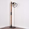 Haervej Golvlampa Trä mörkt, Svart, 1-ljuskällor