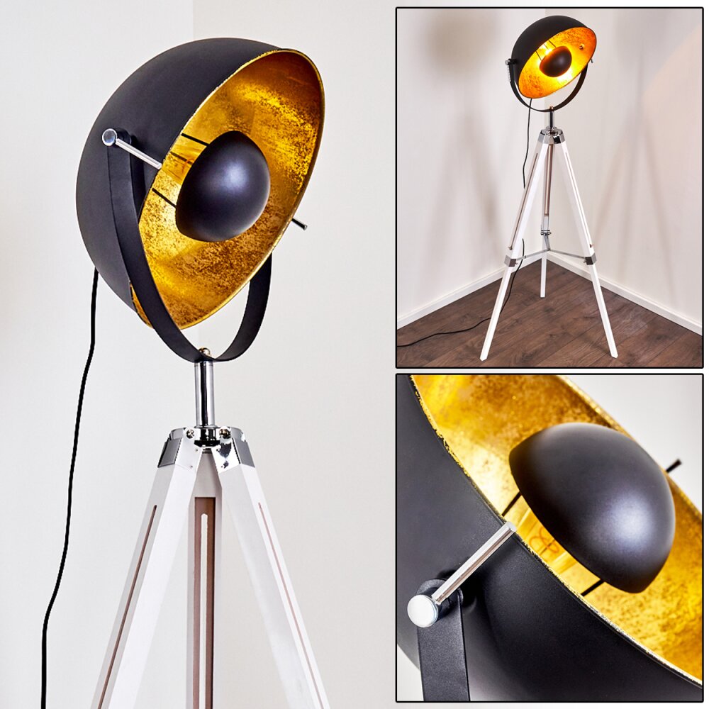 Jupiter Golvlampa Svart-guld, Vit, 1-ljuskällor main product photo