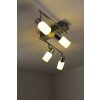 Trio CLAPTON Taklampa, Takstrålkastare LED Aluminium, Krom, Färg i rostfritt stål, 4-ljuskällor