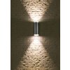 Reality ARACATI vägglampa utomhus, Vägglampa LED Nickel matt, 2-ljuskällor