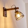 Haervej Vägglampa Trä mörkt, Svart, 1-ljuskällor