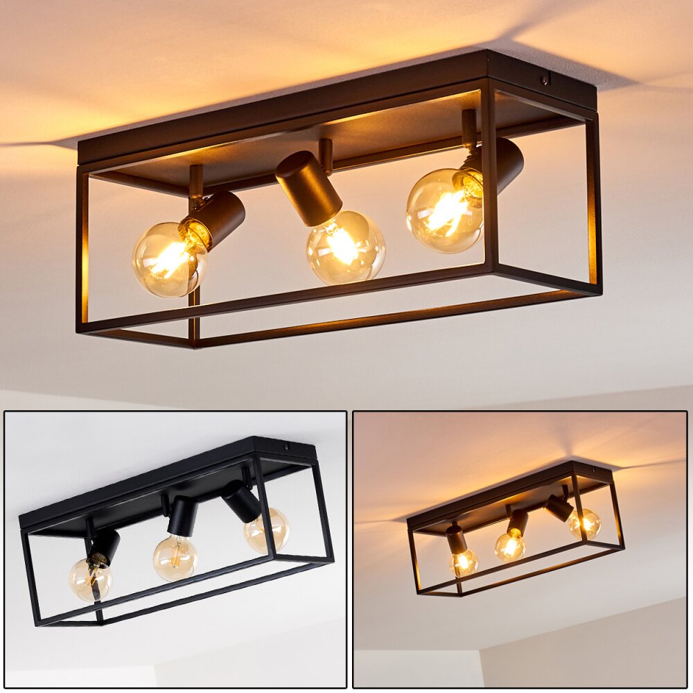Ryssby Taklampa Svart, 3-ljuskällor main product photo