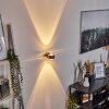 Sapri Up & Down Lampa, Vägglampa, Vägglampa med lins Nickel matt, 1-ljuskällor