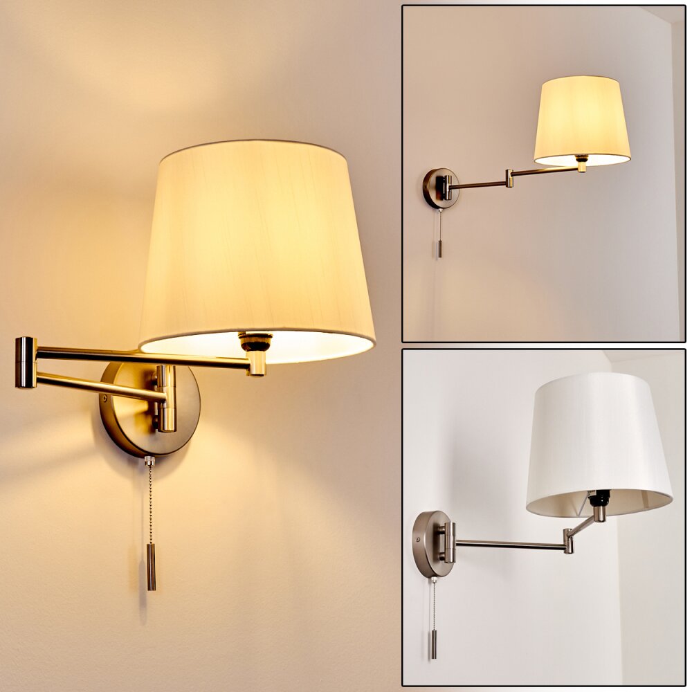 Neuville Vägglampa, Läslampa Nickel matt, 1-ljuskällor main product photo