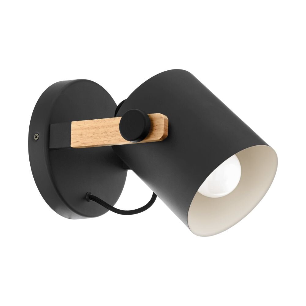 Eglo Lampor HORNWOOD Vägglampa cremefärgad, Svart, 1-ljuskällor main product photo