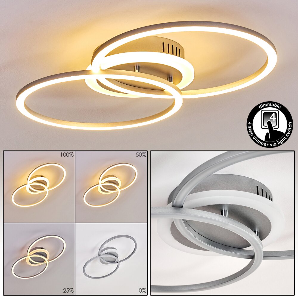 Lithgow Taklampa LED Silver, 1-ljuskällor main product photo