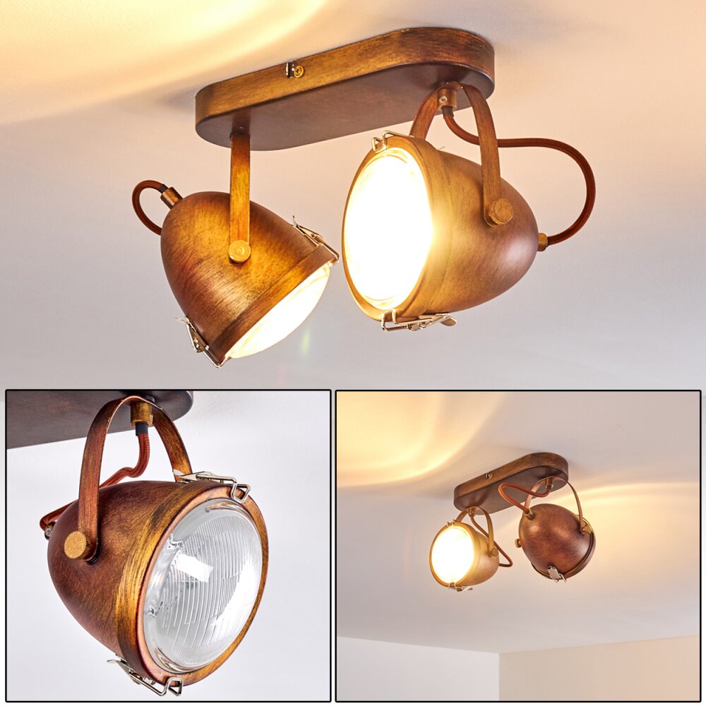 Butikon Taklampa, Takstrålkastare Rostfärger, 2-ljuskällor main product photo