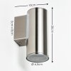 Brachy vägglampa utomhus, Vägglampa LED Färg i rostfritt stål, 1-ljuskällor