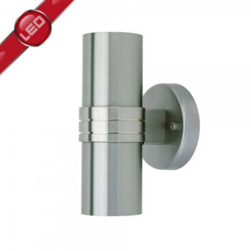 Brilliant Lampor Hanni Utomhusbelysning, vägglampa utomhus Rostfritt stål, 2-ljuskällor