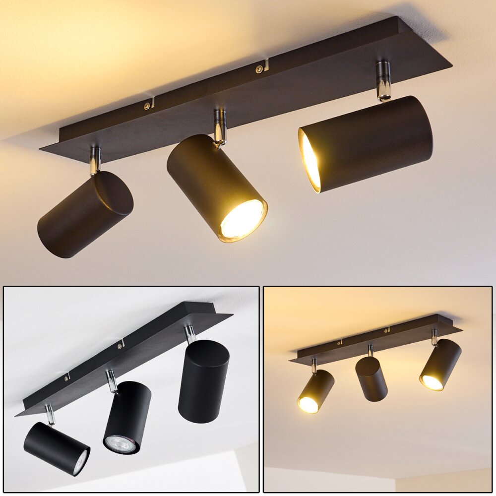 Zuoz Taklampa, Takstrålkastare Krom, Svart, 3-ljuskällor main product photo