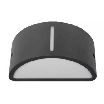 Lutec Lampor BONN vägglampa utomhus, Vägglampa Antracit, 1-ljuskällor