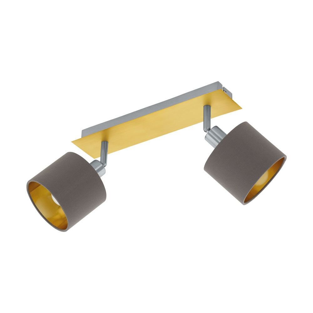 Eglo Lampor VALBIANO Taklampa, Takstrålkastare Mässing, Nickel matt, 2-ljuskällor main product photo