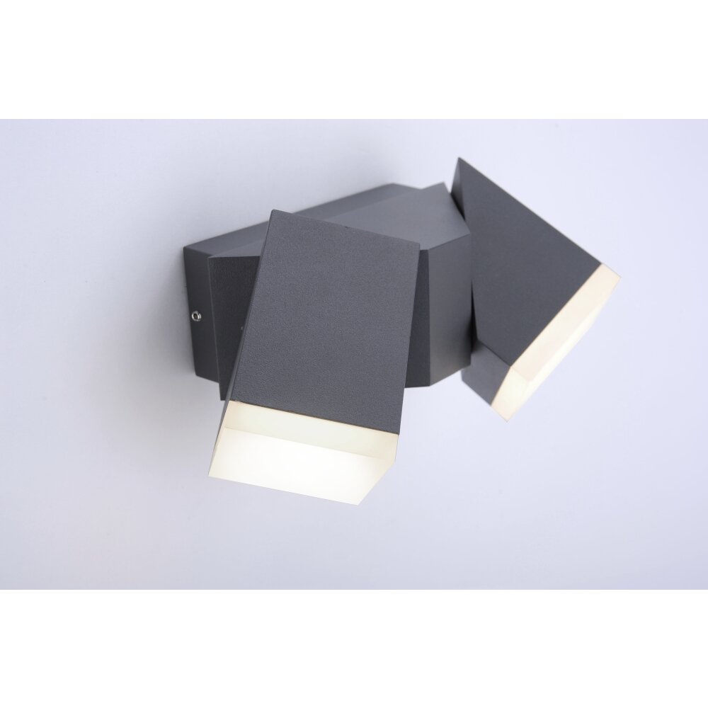 Paul Neuhaus RYAN Vägglampa LED Antracit, 2-ljuskällor main product photo