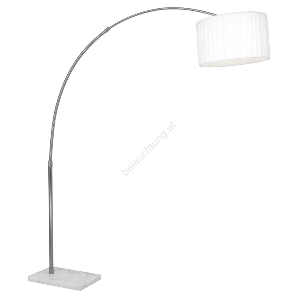 Globo NUBE Golvlampa, Läslampa Rostfritt stål, Nickel matt, Vit, 1-ljuskällor main product photo