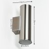 Brachy vägglampa utomhus, Vägglampa LED Färg i rostfritt stål, 2-ljuskällor