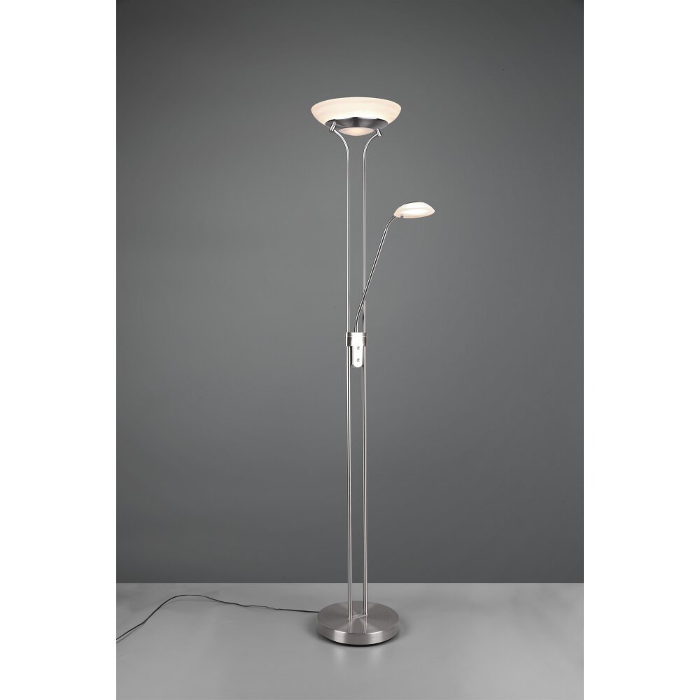 Reality Orson Golvlampa LED Nickel matt, 2-ljuskällor main product photo