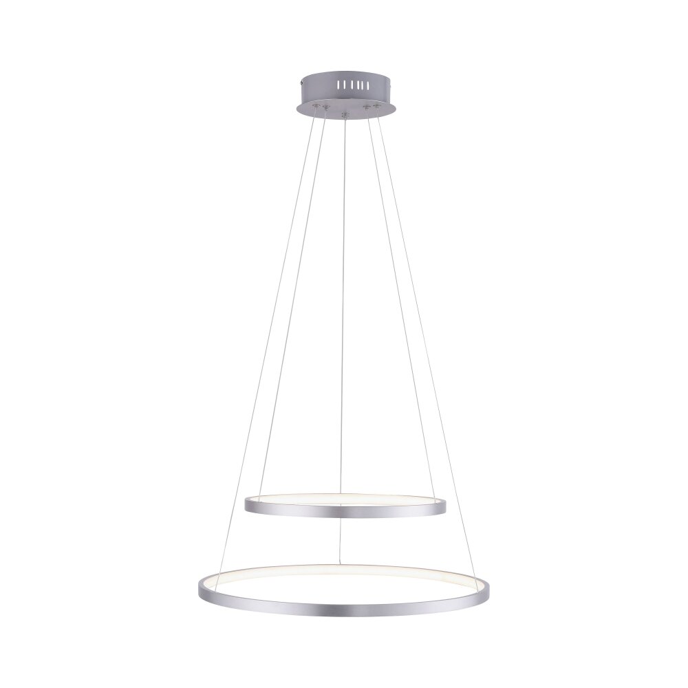 Leuchten Direkt Ls-CIRCLE Pendelbelysning LED Rostfritt stål, 1-ljuskällor, Fjärrkontroll, Färgväxlare main product photo