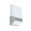 Lutec Lampor FLAT Utomhusbelysning, vägglampa utomhus LED Silver, 1-ljuskällor