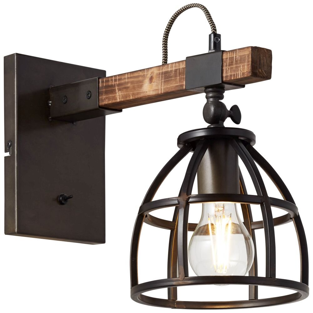 Brilliant Lampor Matrix Vägglampa Trä mörkt, Svart, 1-ljuskällor main product photo