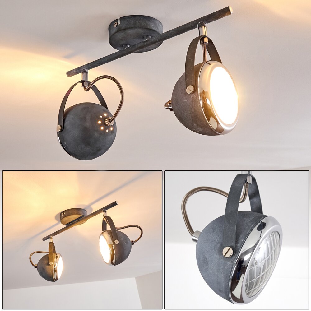 Foverup Taklampa, Takstrålkastare Krom, Grått, 2-ljuskällor main product photo