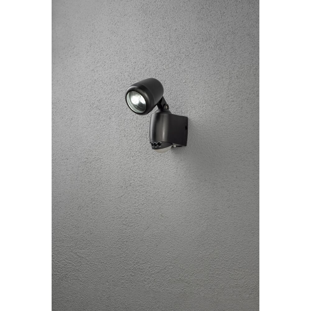 Konstsmide Lampor Prato Vägglampa LED Svart, 2-ljuskällor, Rörelsedetektor main product photo