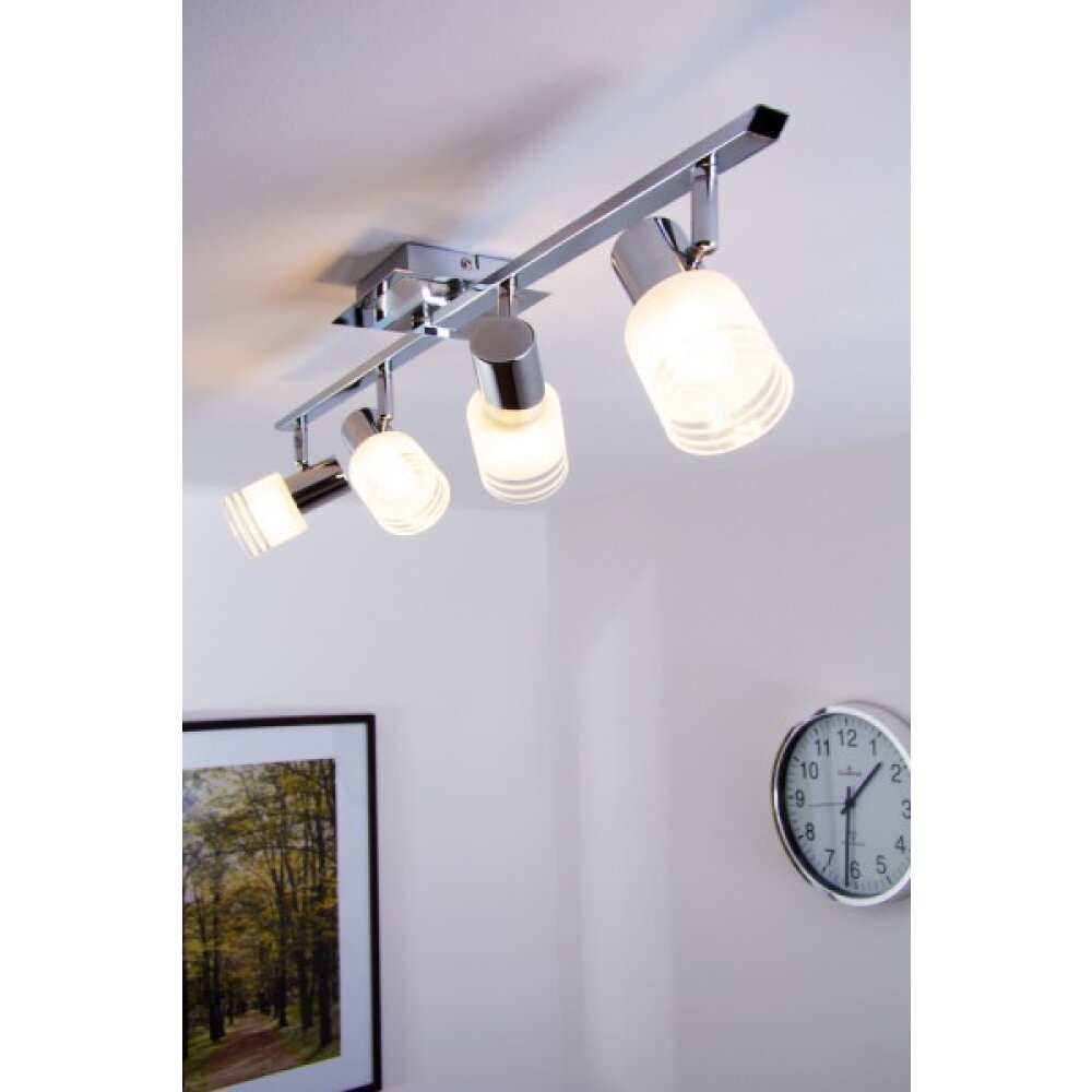 Brilliant Lampor Taklampa, Takstrålkastare LED Krom, Vit, 4-ljuskällor main product photo