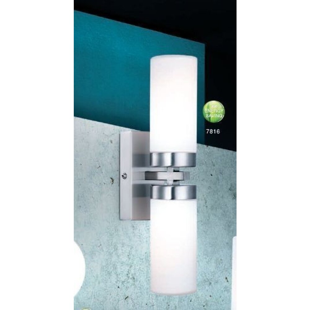 Globo SPACE Vägglampa Krom, Rostfritt stål, Nickel matt, Vit, 2-ljuskällor main product photo