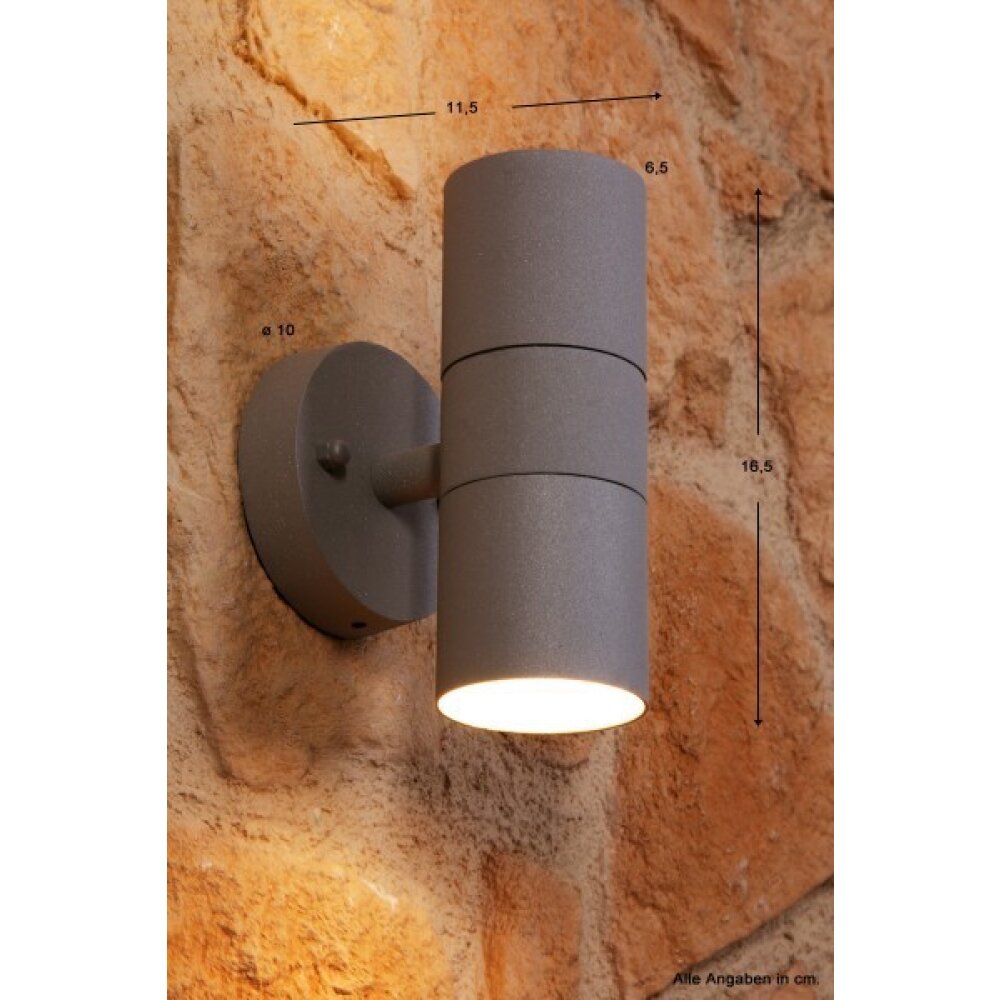 Konstsmide Lampor MODENA Vägglampa Grått, 2-ljuskällor main product photo
