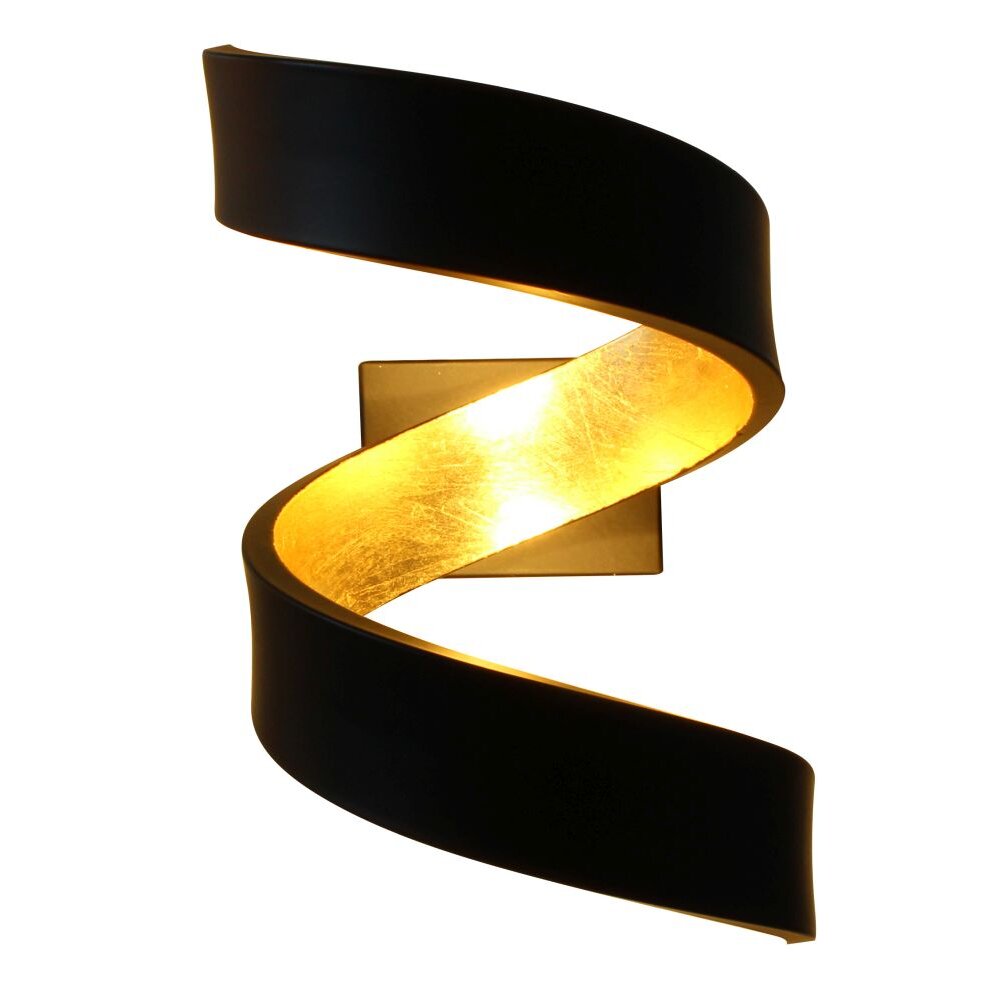Lutec Lampor HELIX Vägglampa Guld, Svart, 2-ljuskällor main product photo