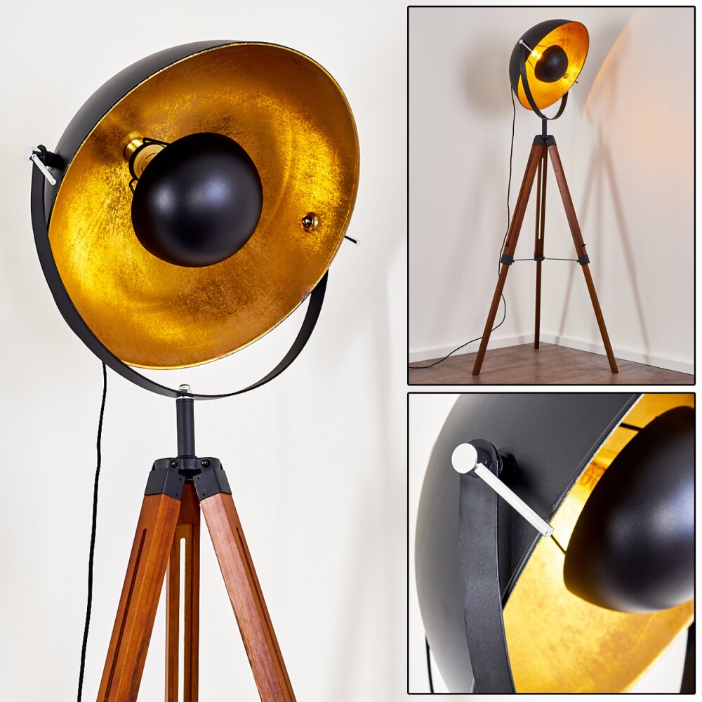 Jupiter Golvlampa Brun, Trä mörkt, Svart, 1-ljuskällor main product photo