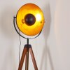 Jupiter Golvlampa Brun, Trä mörkt, Svart, 1-ljuskällor