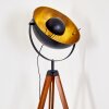 Jupiter Golvlampa Brun, Trä mörkt, Svart, 1-ljuskällor