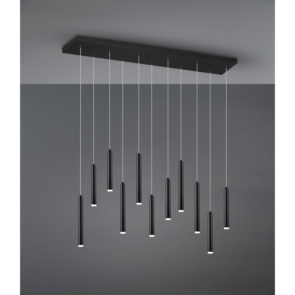 Trio Lampor Tubular Pendelbelysning LED Svart, 11-ljuskällor main product photo